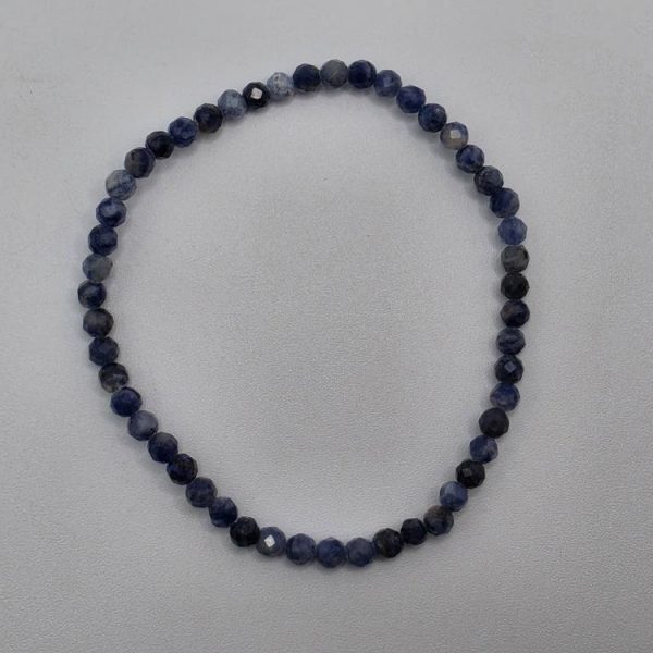 Pulsera Sodalita Facetada Bola 4mm