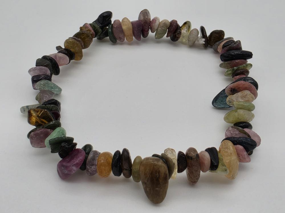 Pulsera Turmalina Multicolor Chip