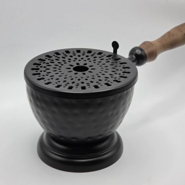 Quemador Negro Mandala con Mango