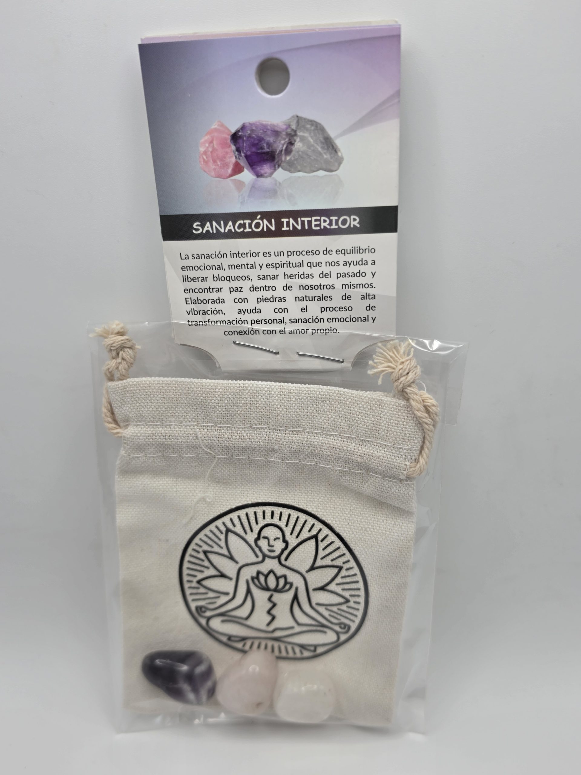 Juego de Piedras Sanación Interior con Bolsa