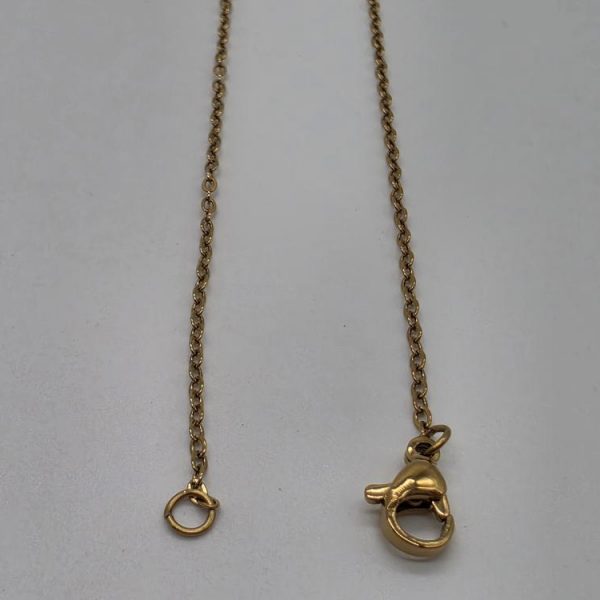 Cadena 50cm Acero Inoxidable Dorado