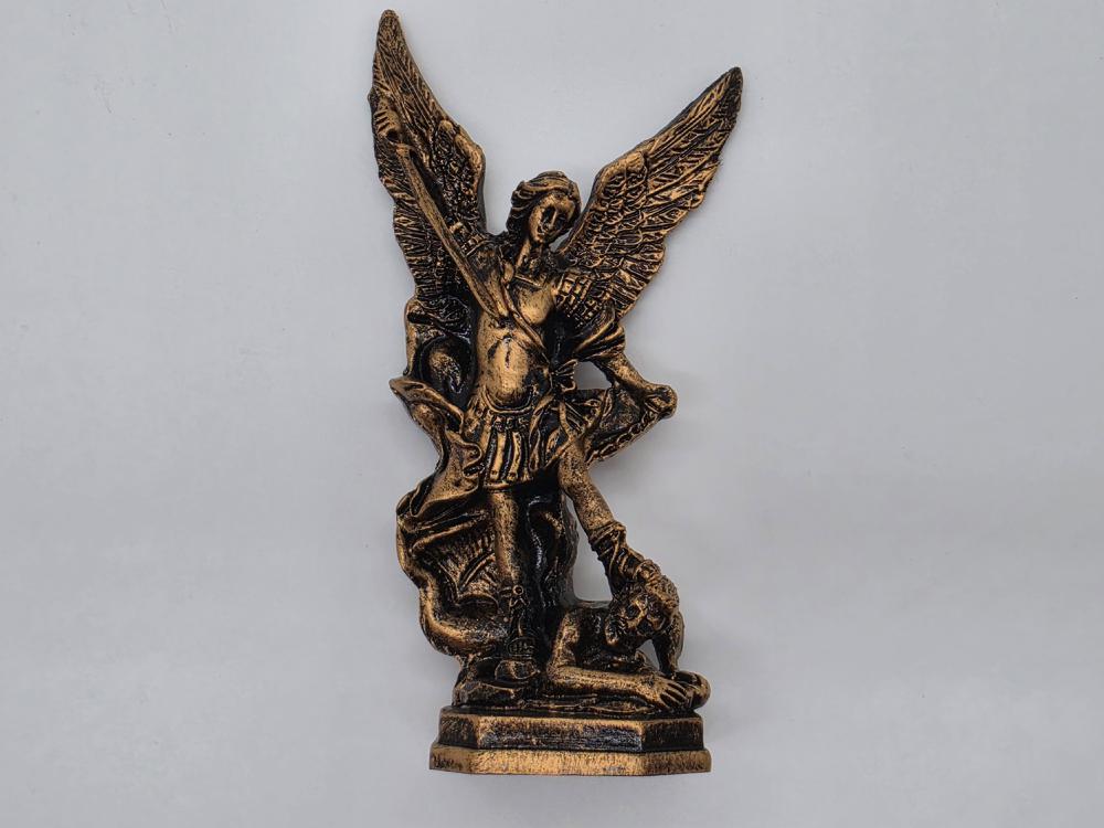 Figura Arcángel San Miguel Dorado 12 5 Cms Aprox