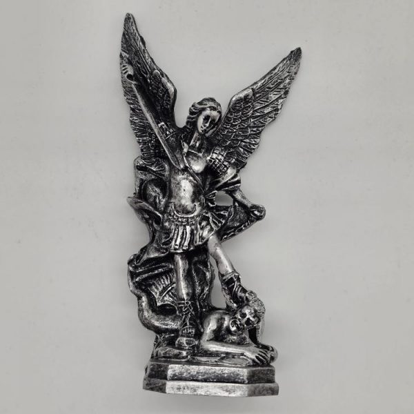 Figura Arcángel San Miguel Plateado 12 5 Cms Aprox