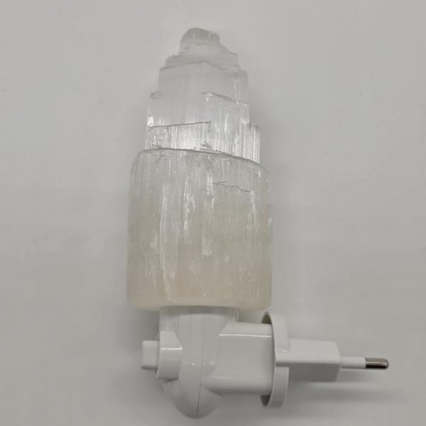 Lámpara Selenita Monolito Con Adaptador de Pared