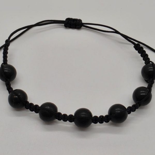 Pulsera Azabache Bola 8mm Ajustable