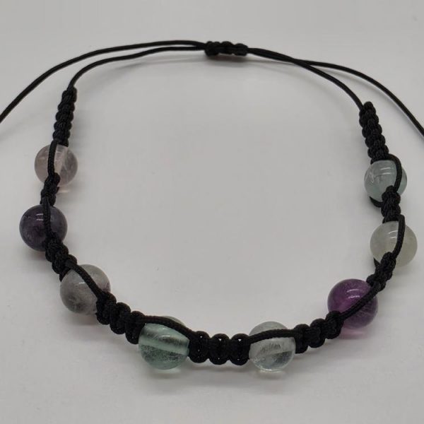 Pulsera Fluorita Bola 6mm Ajustable