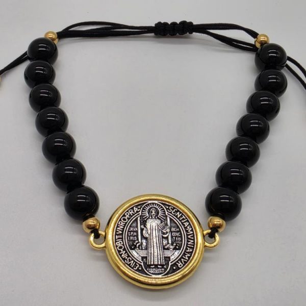 Pulsera Ónix con San Benito