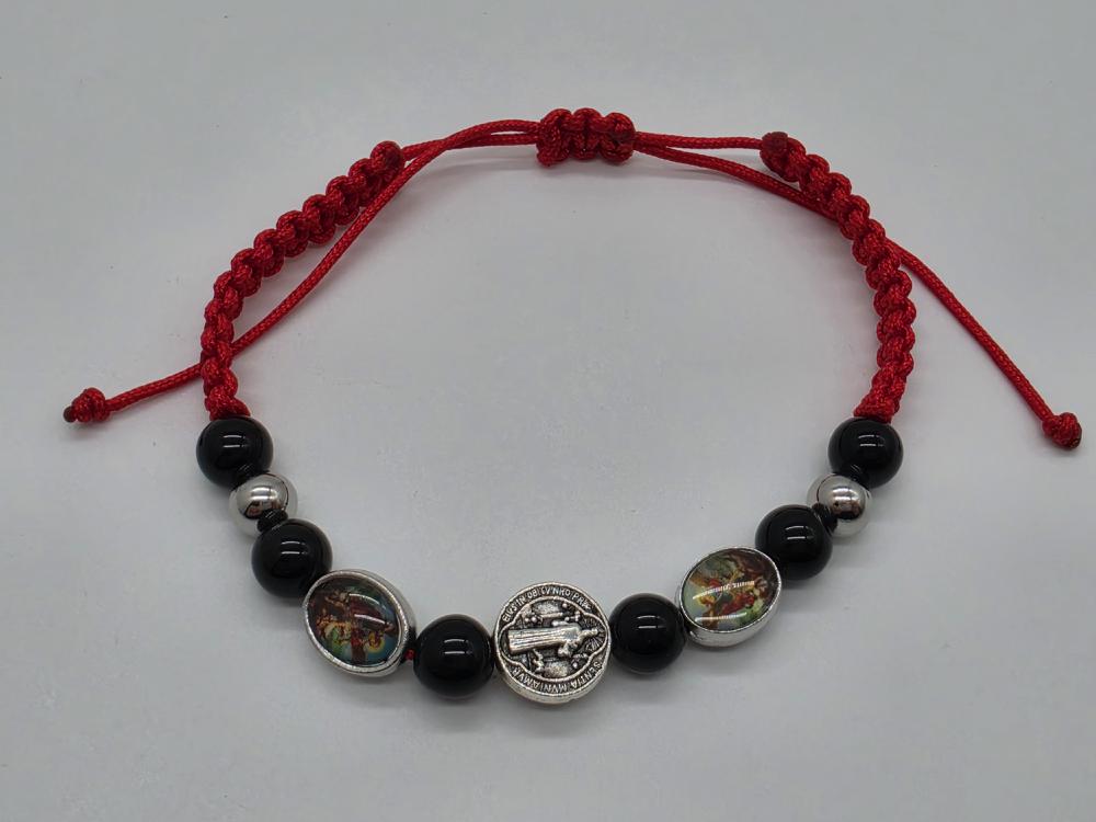 Pulsera Roja Ónix San Benito y San Miguel